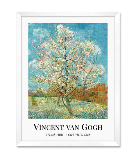 Obrazy na ścianę reprodukcje malarskie drzewo brzoskwinia Vincent van Gogh 32x42 cm iWALL studio