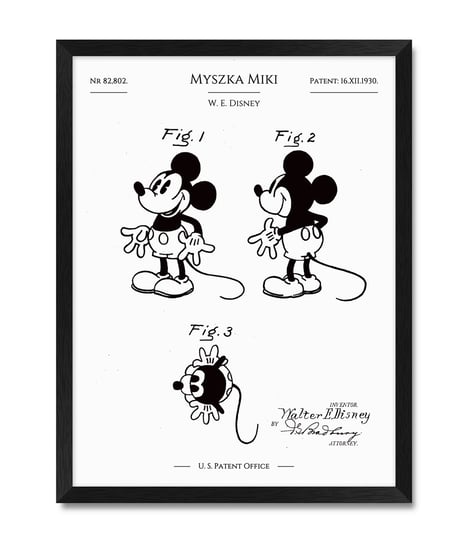 Obrazy plakaty dla dzieci do pokoju dziecka dziecięcego Mickey Mouse Walt Disney 32x42 cm iWALL studio