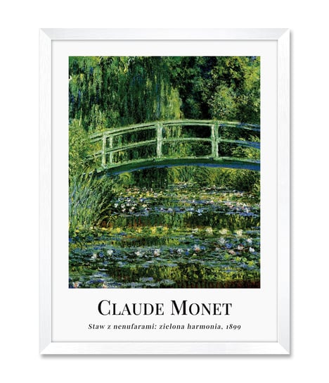 Obrazy plakaty do sypialni kuchni lilie wodne nenufary harmonia Claude Monet 32x42 cm iWALL studio