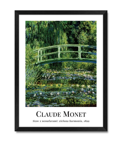 Obrazy reprodukcje malarskie do salonu sypialni natura staw lilie wodne Claude Monet 32x42 cm iWALL studio
