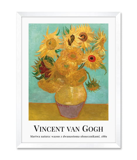 Obrazy reprodukcje na ścianę do kuchni słoneczniki Vincent van Gogh 32x42 cm iWALL studio