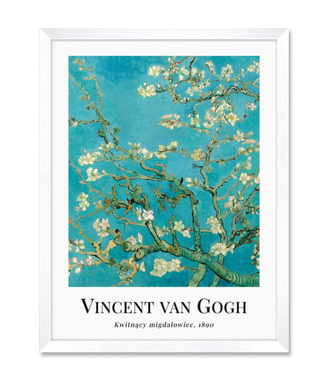 Obrazy reprodukcje na ścianę Kwitnący migdałowiec Vincent van Gogh 32x42 cm iWALL studio