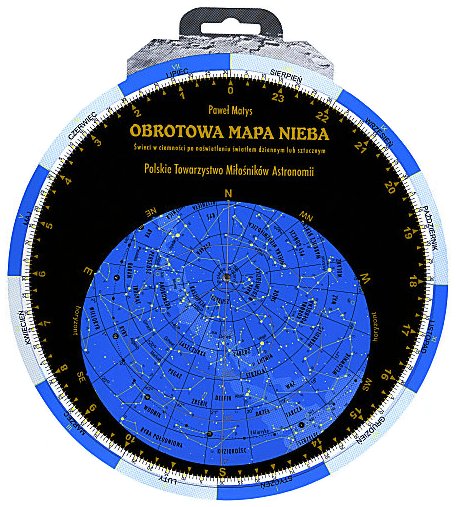 Obrotowa Mapa Nieba EMA-POL, plastikowa, wodoodporna, świeci w ciemności EMA-POL