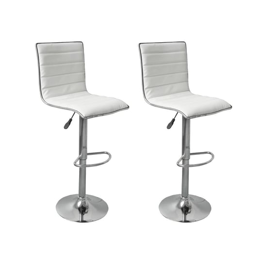 Obrotowe krzesła barowe VIDAXL, białe, 2 szt. vidaXL