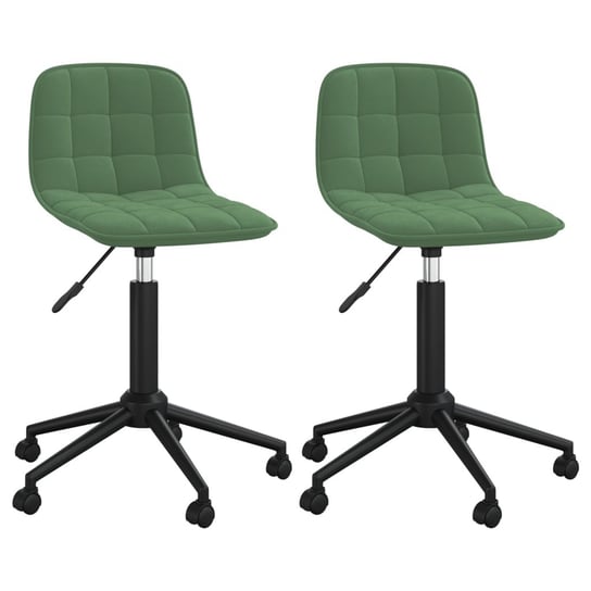 Obrotowe krzesła stołowe, ciemnozielone, stalowe,  / AAALOE Inna marka