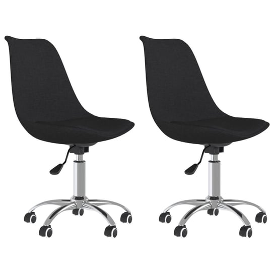 Obrotowe krzesła stołowe - czarne, 48x58x(81-93) c / AAALOE Inna marka