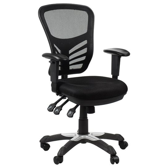 Obrotowe krzesło biurowe HG-0001, czarny, podstawa nylonowa Stema