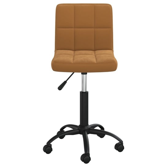 Obrotowe krzesło biurowe, vidaXL, brązowe, tapicerowane aksamitem vidaXL
