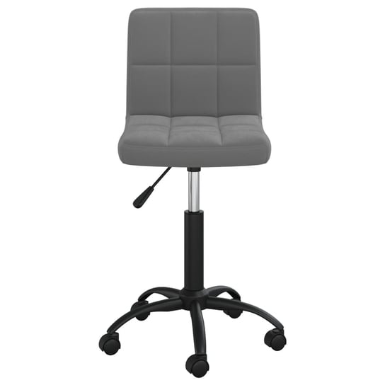Obrotowe krzesło biurowe, vidaXL, ciemnoszare, tapicerowane aksamitem vidaXL