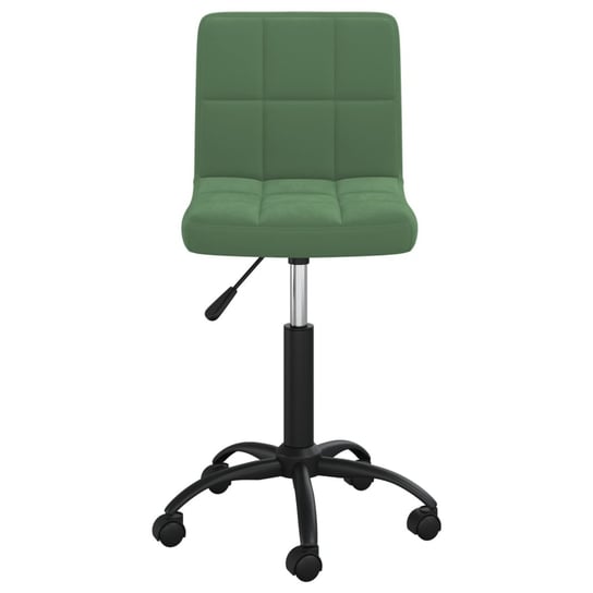 Obrotowe krzesło biurowe, vidaXL, ciemnozielone, tapicerowane aksamitem vidaXL