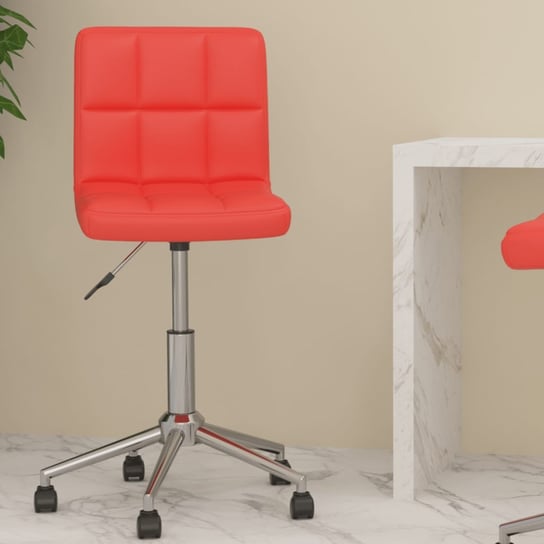 Obrotowe krzesło biurowe, vidaXL, czerwone, sztuczna skóra vidaXL