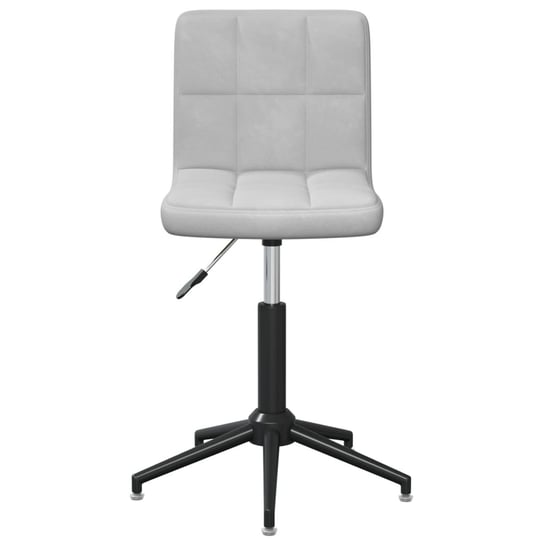 Obrotowe krzesło biurowe, vidaXL, jasnoszare, tapicerowane aksamitem vidaXL