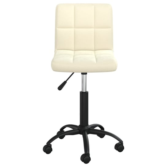 Obrotowe krzesło biurowe, vidaXL, kremowe, tapicerowane aksamitem vidaXL