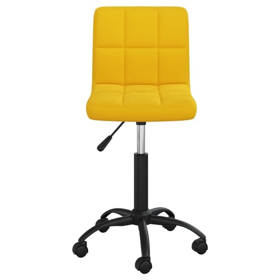 Obrotowe krzesło biurowe, vidaXL, musztardowe, tapicerowane aksamitem vidaXL
