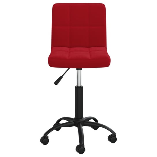 Obrotowe krzesło biurowe, vidaXL, winna czerwień, obite aksamitem vidaXL