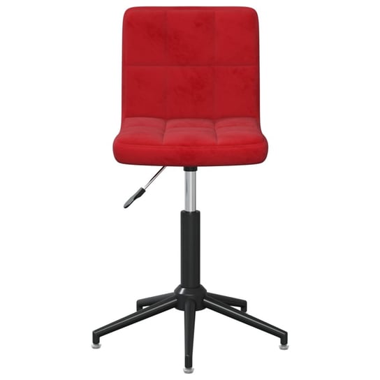 Obrotowe krzesło biurowe, vidaXL, winna czerwień tapicerowane aksamitem vidaXL