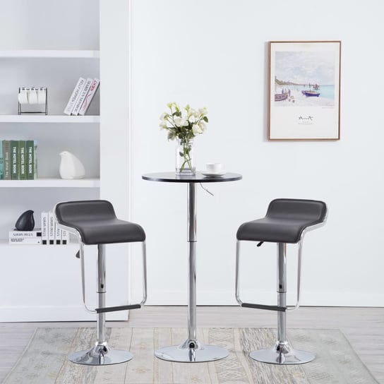 Obrotowe stołki barowe VIDAXL, czarne, 34,5x50,5x89 cm, 2 szt. vidaXL
