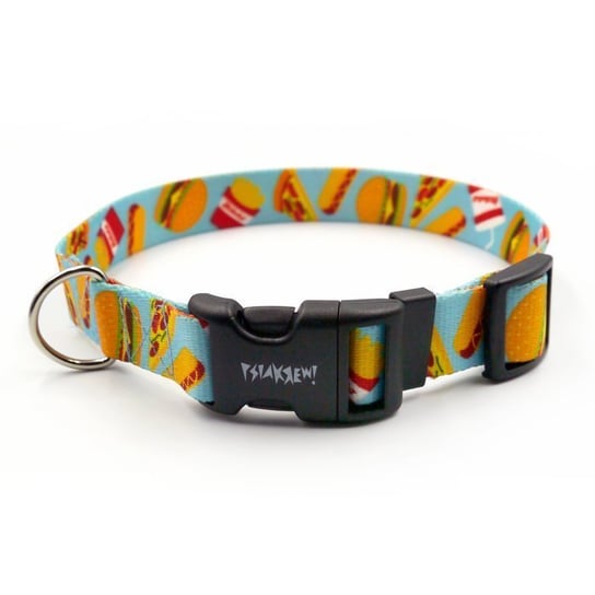 Obroża dla Psa Doggy Foodie Regulowana szeroka na 2,5 cm dla średnich i większych psów-XXL 38-52 cm Psiakrew