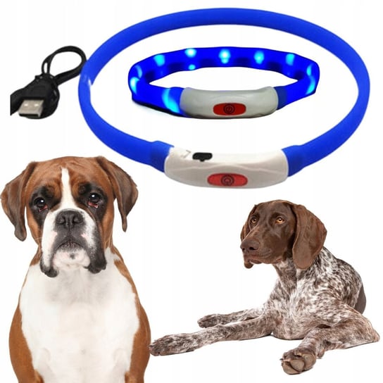 Obroża dla psa LED świecąca ładowana usb max 53cm Inna marka
