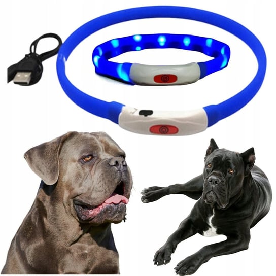 Obroża dla psa LED świecąca ładowana usb max 68cm Inna marka