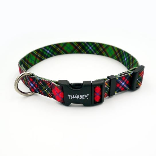 Obroża dla Psa Regulowana Tartan, wąska 2 cm, dla mniejszych psów i szczeniaków-M 28-40 cm Psiakrew