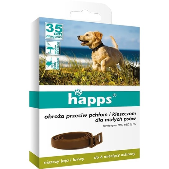Obroża na pchły i kleszcze dla małych psów BROS HAPPS, 35 cm . Happs
