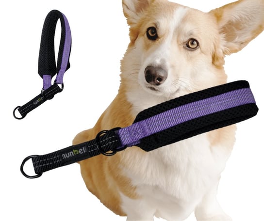 OBROŻA półzaciskowa fioletowa odblaskowa miękka dla psa 24-30cm Inna marka