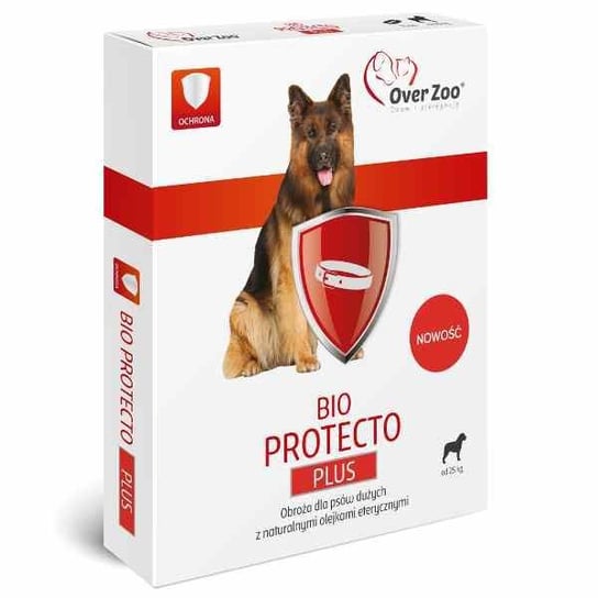 Obroża przeciw kleszczom i pchłom dla psa OVERZOO Bio Protecto Plus, czerwona, 75 cm Over Zoo
