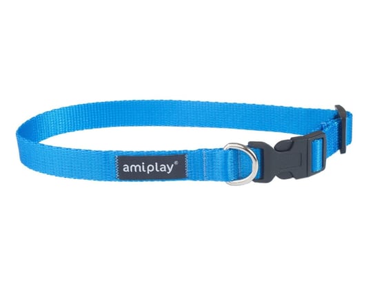 Obroża regulowana AMIPLAY Basic, niebieska, rozmiar L, 2x35-50 cm Amiplay