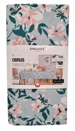 Obrus 135 cm x 240 prostokąt w kwiaty Smukee Inna marka