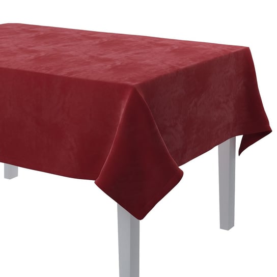 Obrus prostokątny, intensywna czerwień, 130 × 130 cm, Velvet Dekoria