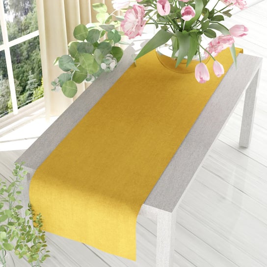 Obrus tkanina bieżnik Zala żółty 60 x 120 [cm] Wisan