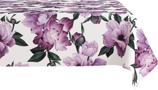 Obrus z nadrukiem, 110x160, fioletowy w kwiaty, OM01-5 Mariall Design