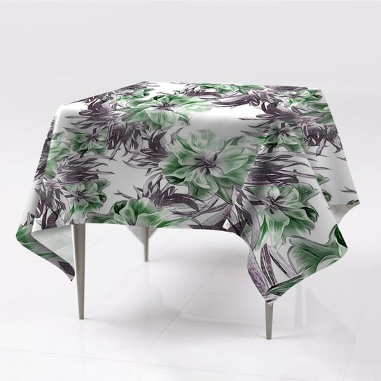 Obrusy na stół gładkie do salonu Magiczne kwiaty, Fabricsy, 150x150 cm Fabricsy