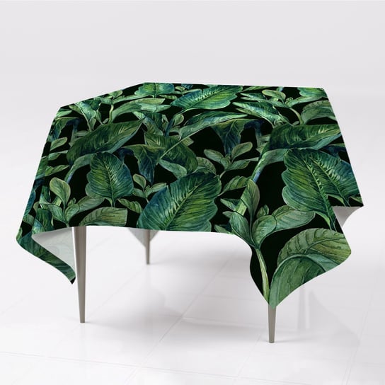 Obrusy na stół kolory delikatny Tropikalne liście, Fabricsy, 150x150 cm Fabricsy