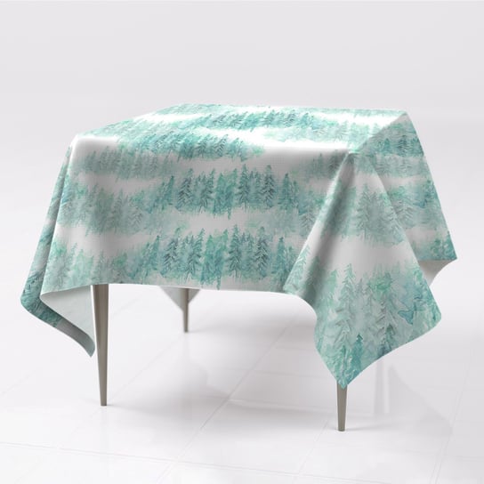 Obrusy na stół kolory do kuchni Malowany las wzory, Fabricsy, 150x150 cm Fabricsy