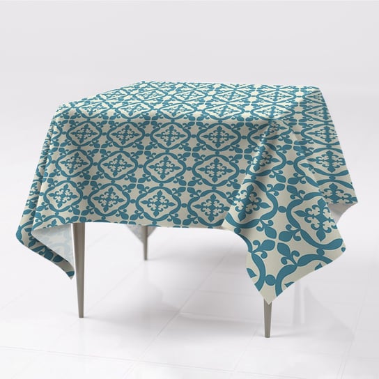 Obrusy na stół nowoczesny Zielony wzór ze wzorem, Fabricsy, 150x150 cm Fabricsy