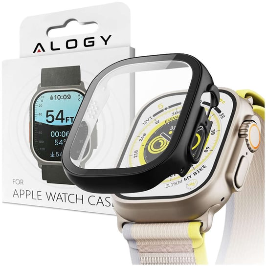 Obudowa ochronna z szkłem Alogy Protector Case 2w1 nakładka etui do Apple Watch Ultra 49mm Czarna Alogy