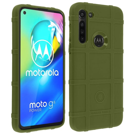 Obudowa tylna do Motorola Moto G8 Power, wzór w kratkę - zielona Avizar