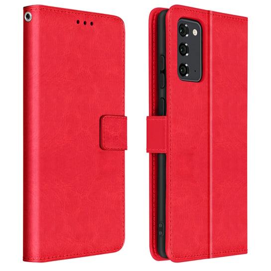 Obudowa tylna do obsługi wideo Samsung Galaxy Note 20, design Vintage - czerwona Avizar