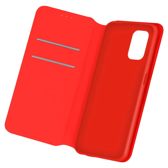 Obudowa tylna Xiaomi Redmi Note 10/10s z funkcją portfela i podstawki - czerwona Avizar
