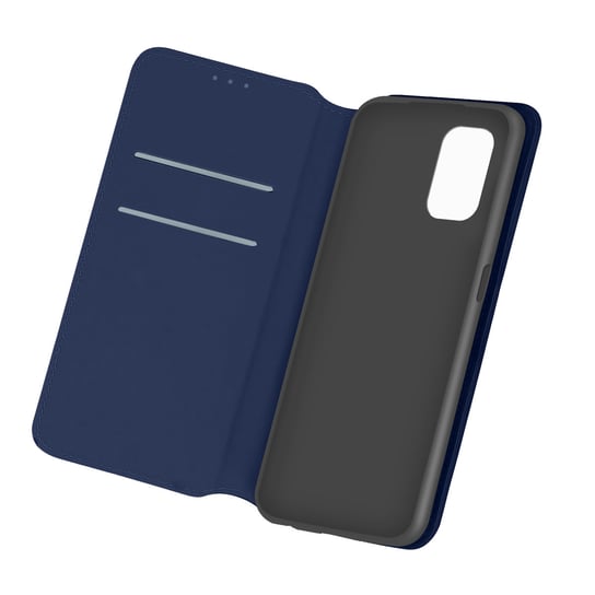 Obudowa tylna Xiaomi Redmi Note 10 Pro z funkcją portfela i podstawki - ciemnoniebieska Avizar