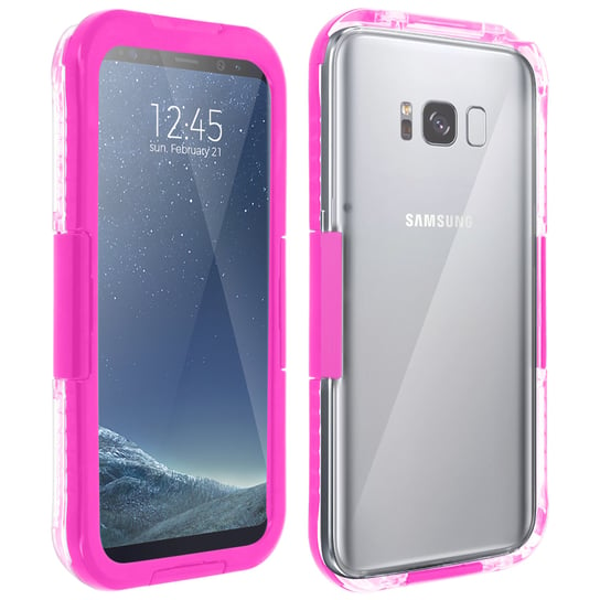 Ochrona Galaxy S8 Wodoodporna obudowa, IP68 Wodoodporność 6 m, Odporna na wstrząsy — różowa Avizar