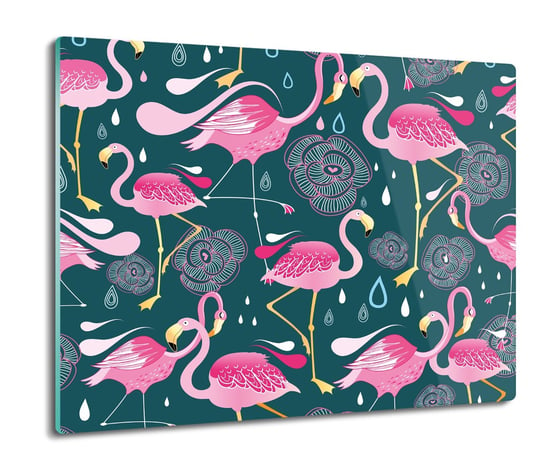 ochrona na indukcję Flamingi kwiaty wzór 60x52, ArtprintCave ArtPrintCave