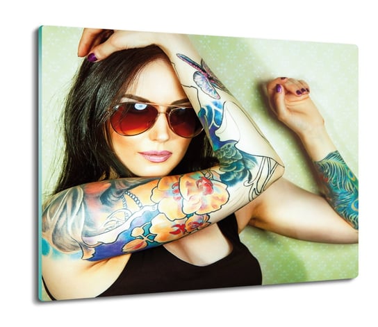 ochrona na indukcję Kobieta tatuaż ciało 60x52, ArtprintCave ArtPrintCave