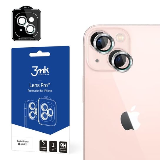 Ochrona na obiektyw aparatu do Apple iPhone 13 Mini/13  - 3mk Lens Protection Pro srebrny 3MK