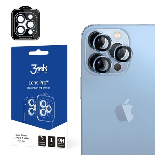 Ochrona na obiektyw aparatu do Apple iPhone 13 Pro/13 Pro Max  - 3mk Lens Protection Pro niebieski 3MK