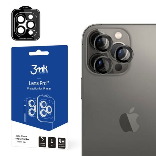 Ochrona na obiektyw aparatu do Apple iPhone 13 Pro/13 Pro Max  - 3mk Lens Protection Pro szary 3MK