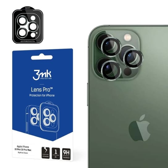 Ochrona na obiektyw aparatu do Apple iPhone 13 Pro/13 Pro Max  - 3mk Lens Protection Pro zielony 3MK