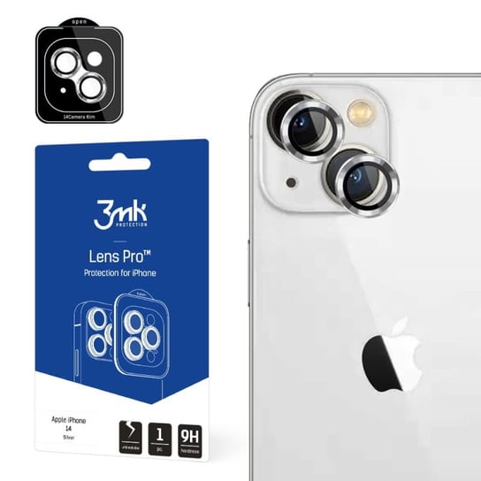Ochrona na obiektyw aparatu do Apple iPhone 14  - 3mk Lens Protection Pro srebrny 3MK